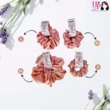 Barbie-Pink-Silk-Satin-Scrunchies