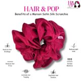 Maroon-Silk-Satin-Scrunchies
