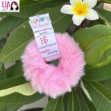 Barbie Pink Fur Hair Tie