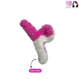 Barbie Pink and White Fur Hair Claws