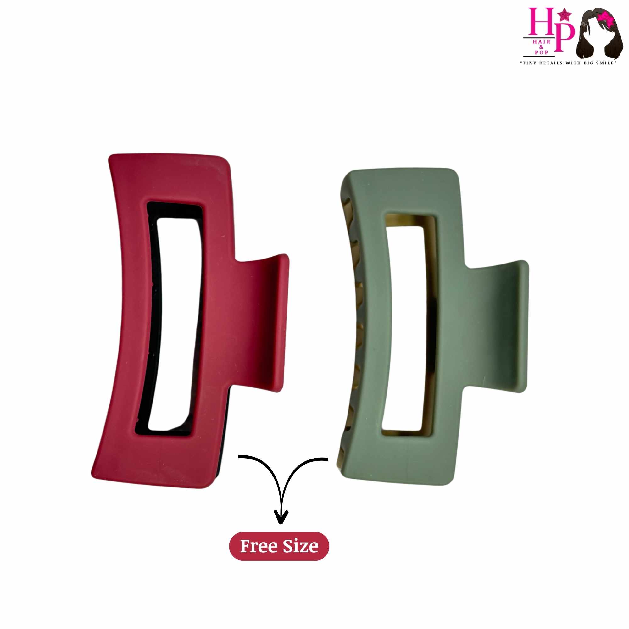 Beige and Olive , Reddish Pink and Black Hair Claws Beige and Olive , Reddish Pink and Black Hair Claws