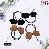 Black and Brown Butterfly Hair Tie