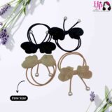 Black and Nude Butterfly Hair Tie