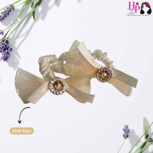 Buttercream Embellished Hair Tie