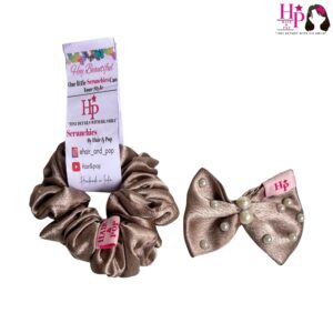 Champagne Hair Tie with Scrunchie