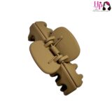 Dark Beige Rubber Coated Hair Claws