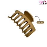 Dark Beige Rubber Coated Hair Claws