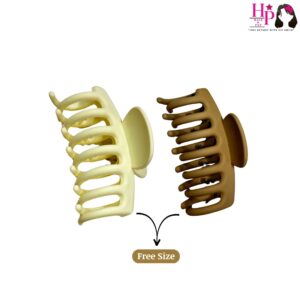 Dark Beige and Butter Cream Hair Claws