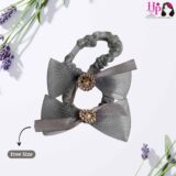 Grey Embellished Hair Tie