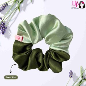 Henna Green and Pistachio Dual Tone Hair Scrunchies