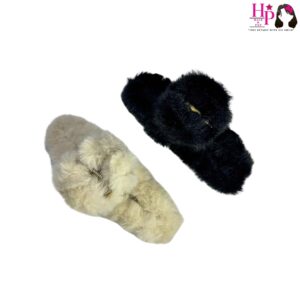Ivory and Black Fur Hair Claws