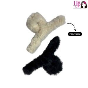 Ivory and Black Fur Hair Claws