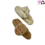 Ivory and Brown Fur Hair Claws