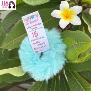Mint Green Fur Hair Tie