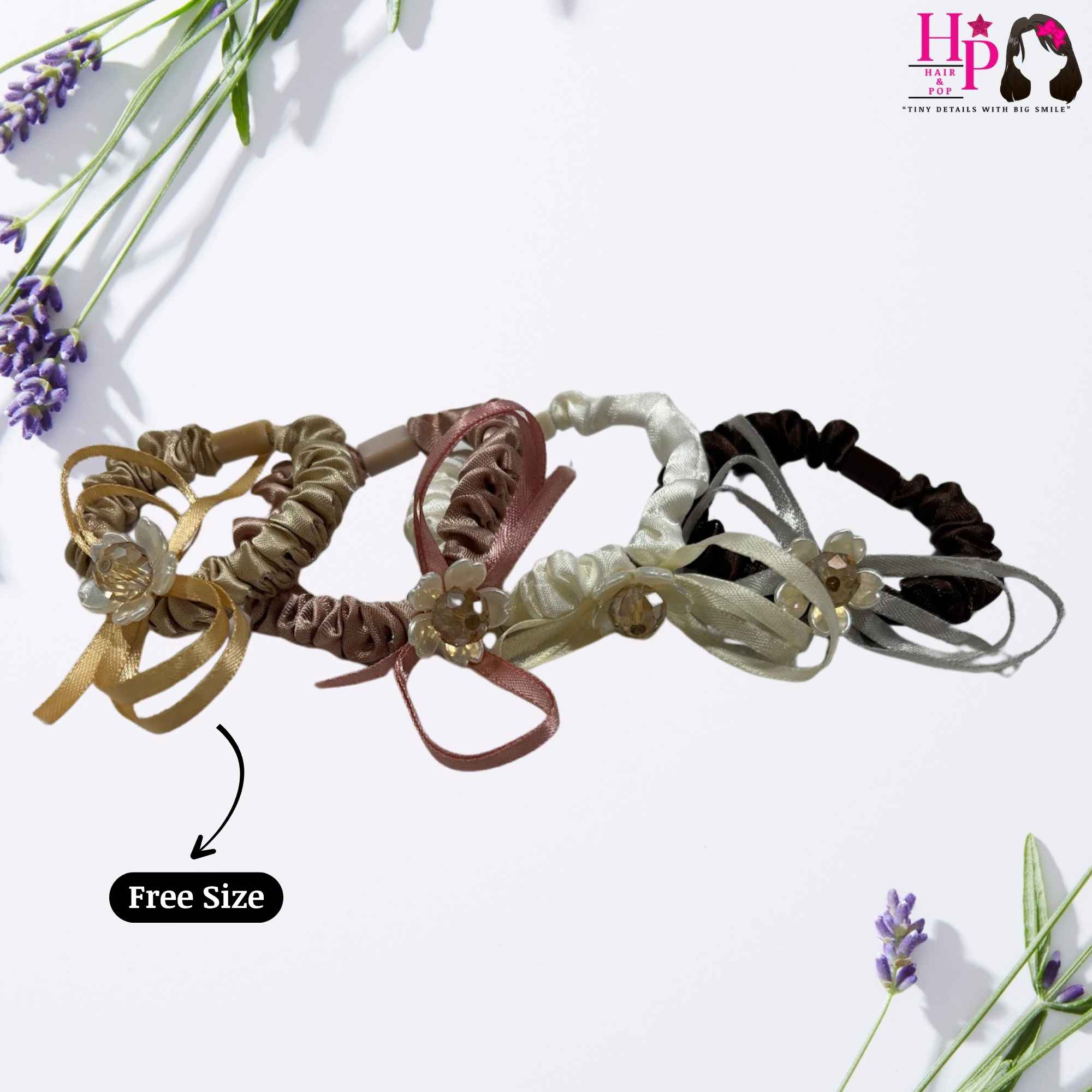 Multi with Crystal Stone Skinny Hair Tie Multi with Crystal Stone Skinny Hair Tie