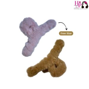 Nude Pink and Brown Fur Hair Claws