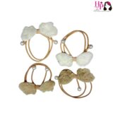 Nude and Off White Butterfly Hair Tie